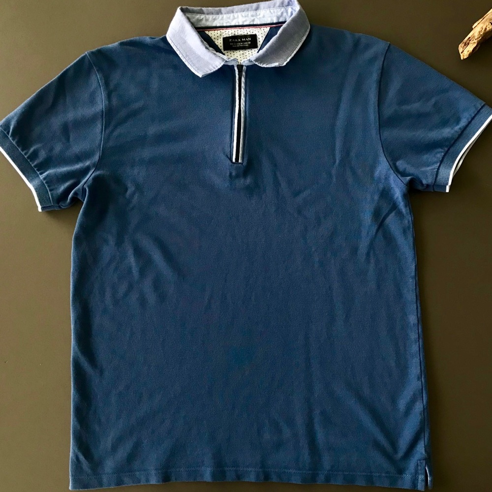 Blue Zara Polo Zip!